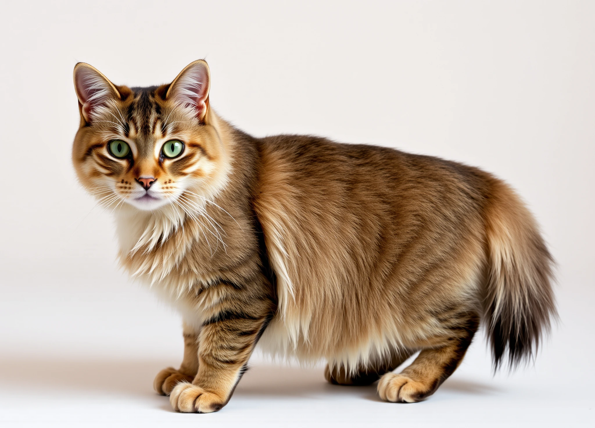 Illustrative American Curl cat portrait